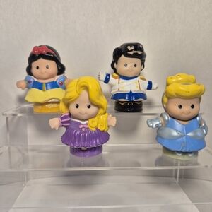 Fisher Price Little People Disney Princess & Prince Talkers Lot Of 4
